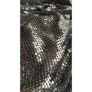 Vintage Lyrella Mesh Evening Bag with Ruched Metal Crossbody/Over-the-Shoulder